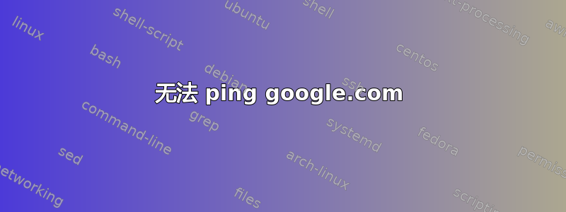 无法 ping google.com