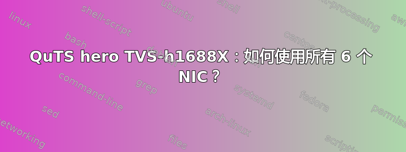 QuTS hero TVS-h1688X：如何使用所有 6 个 NIC？