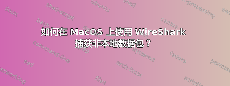 如何在 MacOS 上使用 WireShark 捕获非本地数据包？