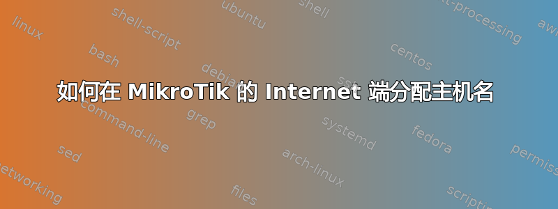 如何在 MikroTik 的 Internet 端分配主机名