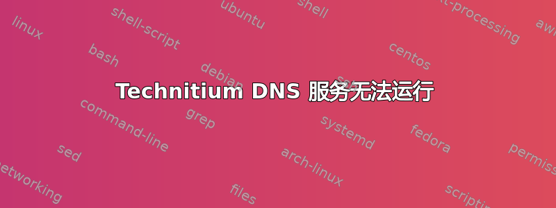 Technitium DNS 服务无法运行