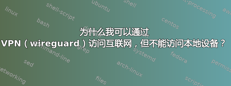 为什么我可以通过 VPN（wireguard）访问互联网，但不能访问本地设备？