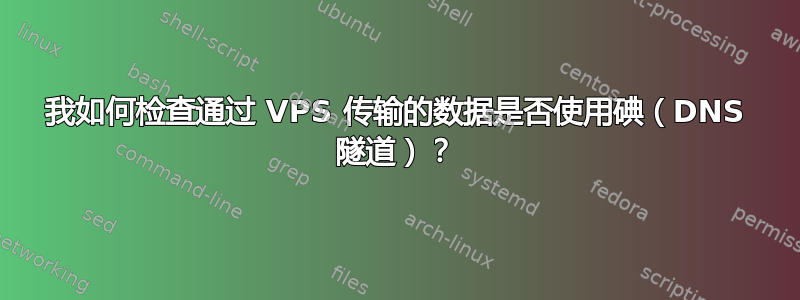 我如何检查通过 VPS 传输的数据是否使用碘（DNS 隧道）？