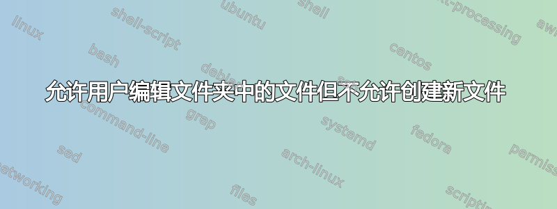 允许用户编辑文件夹中的文件但不允许创建新文件