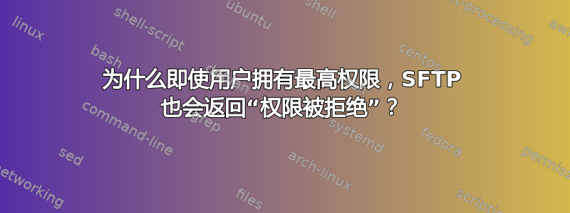 为什么即使用户拥有最高权限，SFTP 也会返回“权限被拒绝”？