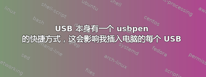 USB 本身有一个 usbpen 的快捷方式，这会影响我插入电脑的每个 USB