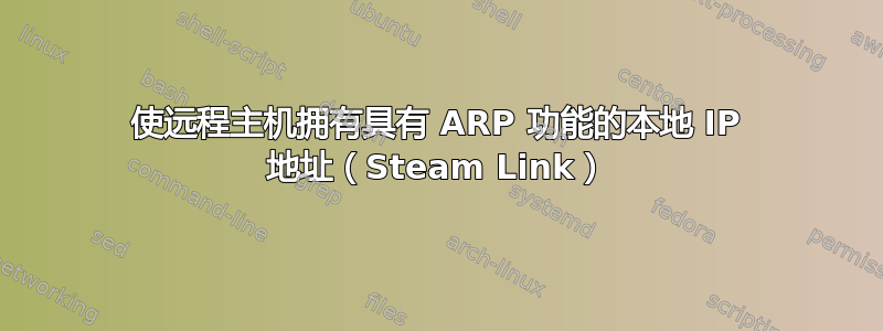 使远程主机拥有具有 ARP 功能的本地 IP 地址（Steam Link）