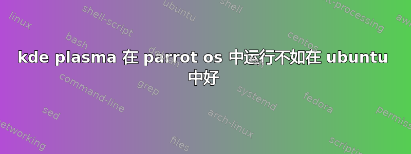 kde plasma 在 parrot os 中运行不如在 ubuntu 中好