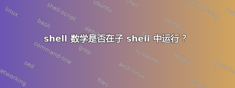 shell 数学是否在子 shell 中运行？