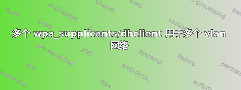 多个 wpa_supplicants/dhclient 用于多个 vlan 网络