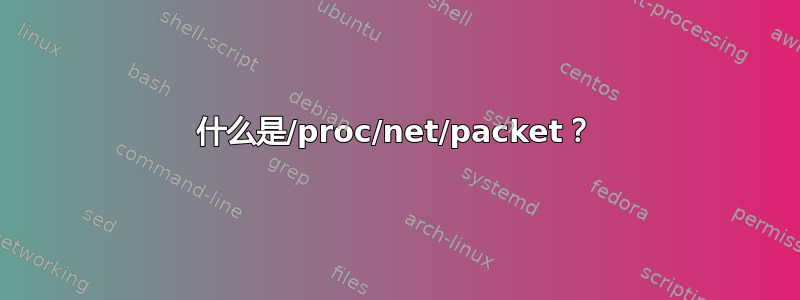 什么是/proc/net/packet？