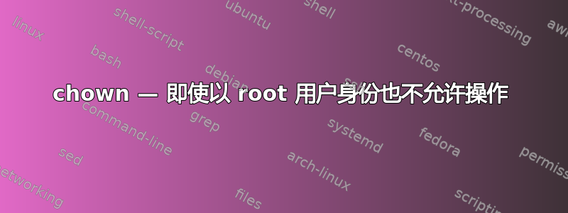 chown — 即使以 root 用户身份也不允许操作