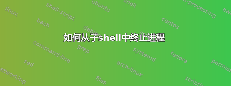 如何从子shell中终止进程