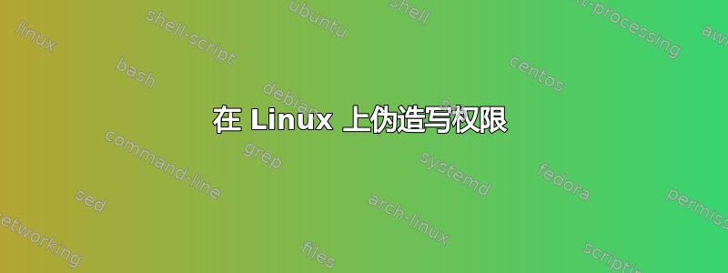 在 Linux 上伪造写权限