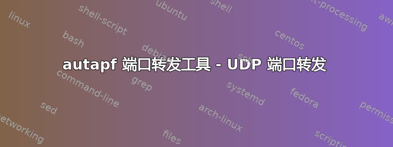 autapf 端口转发工具 - UDP 端口转发