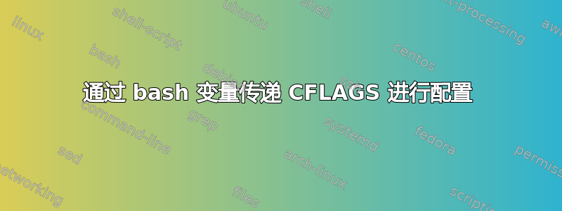 通过 bash 变量传递 CFLAGS 进行配置