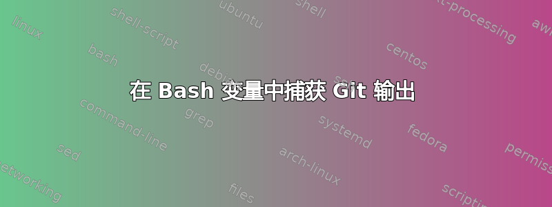 在 Bash 变量中捕获 Git 输出