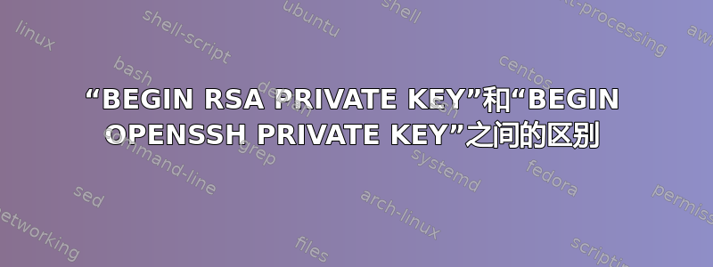 “BEGIN RSA PRIVATE KEY”和“BEGIN OPENSSH PRIVATE KEY”之间的区别