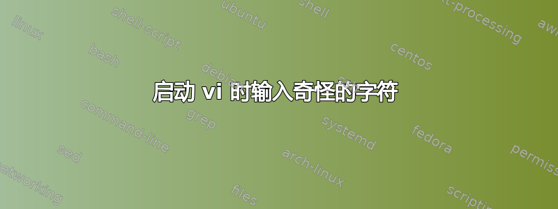 启动 vi 时输入奇怪的字符