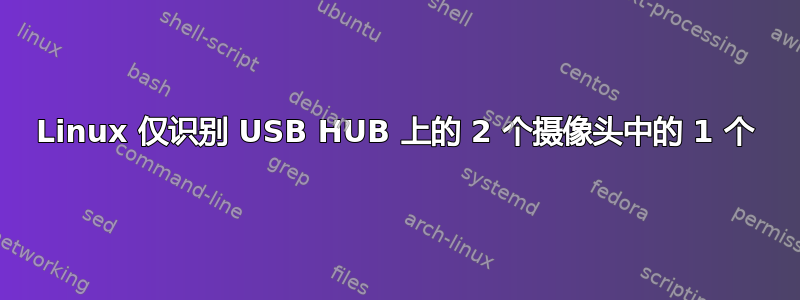 Linux 仅识别 USB HUB 上的 2 个摄像头中的 1 个