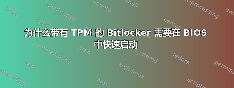 为什么带有 TPM 的 Bitlocker 需要在 BIOS 中快速启动