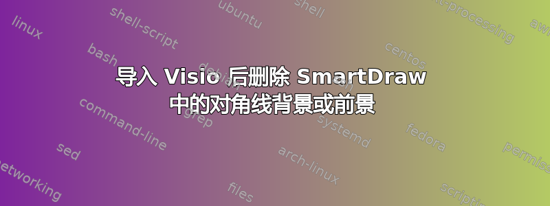 导入 Visio 后删除 SmartDraw 中的对角线背景或前景