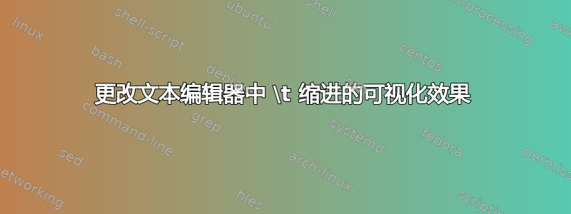 更改文本编辑器中 \t 缩进的可视化效果