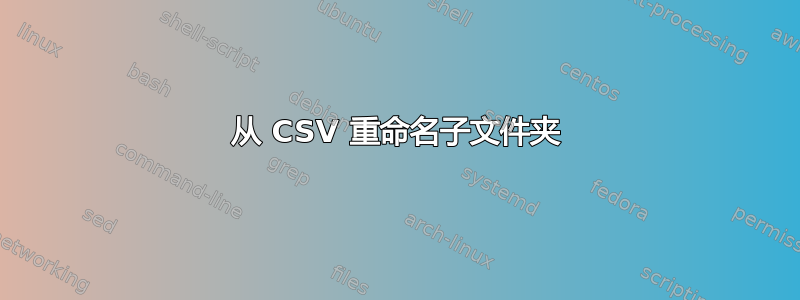 从 CSV 重命名子文件夹