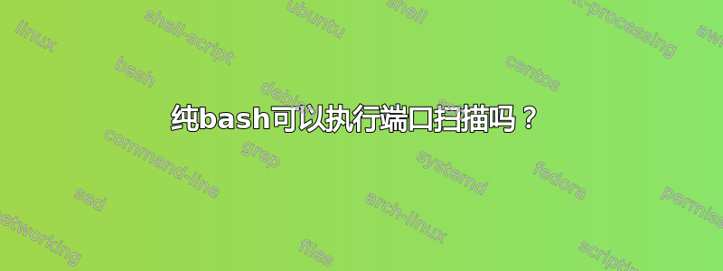 纯bash可以执行端口扫描吗？