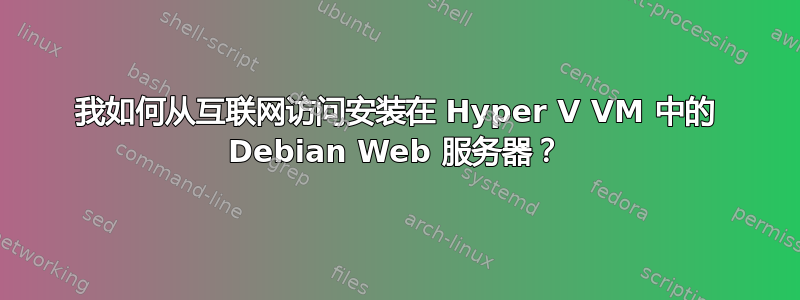 我如何从互联网访问安装在 Hyper V VM 中的 Debian Web 服务器？