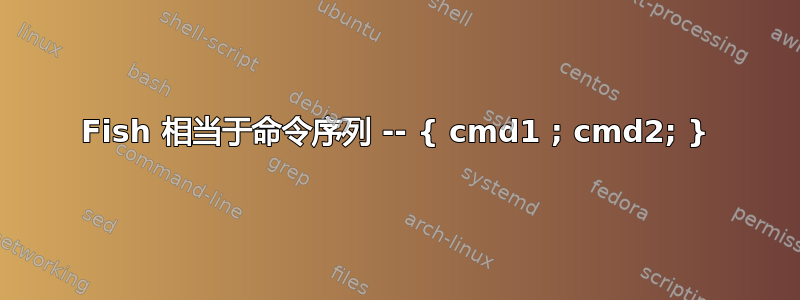 Fish 相当于命令序列 -- { cmd1 ; cmd2; }