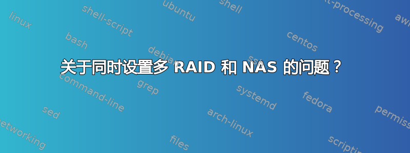 关于同时设置多 RAID 和 NAS 的问题？