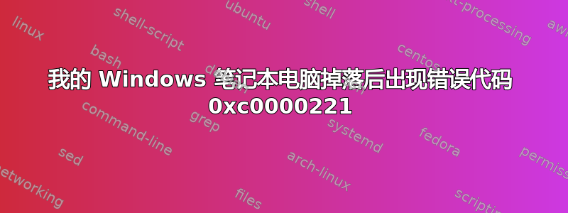 我的 Windows 笔记本电脑掉落后出现错误代码 0xc0000221