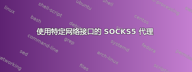 使用特定网络接口的 SOCKS5 代理