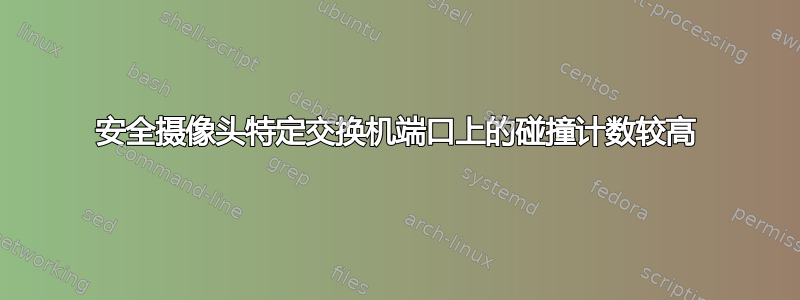 安全摄像头特定交换机端口上的碰撞计数较高