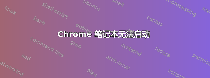 Chrome 笔记本无法启动