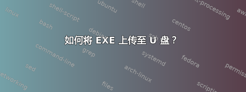 如何将 EXE 上传至 U 盘？