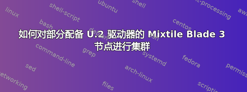 如何对部分配备 U.2 驱动器的 Mixtile Blade 3 节点进行集群