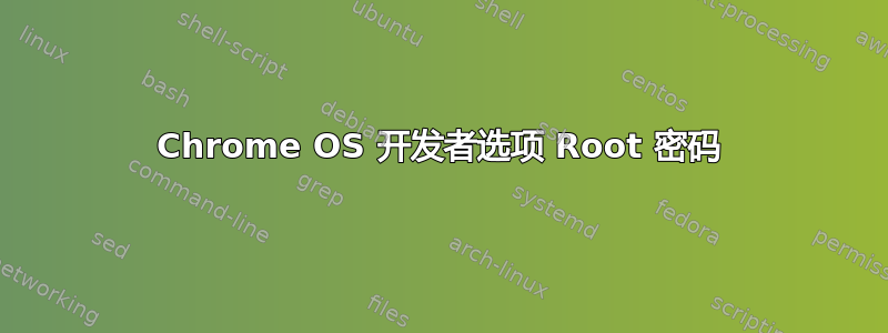 Chrome OS 开发者选项 Root 密码