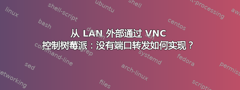 从 LAN 外部通过 VNC 控制树莓派：没有端口转发如何实现？