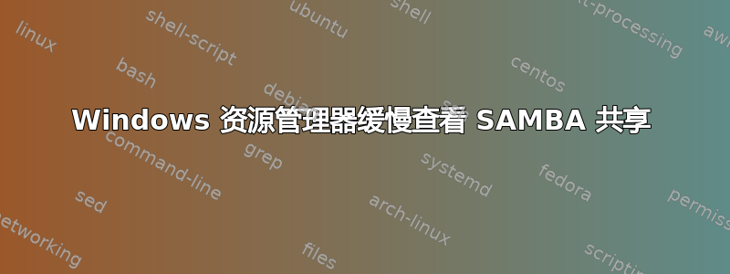 Windows 资源管理器缓慢查看 SAMBA 共享