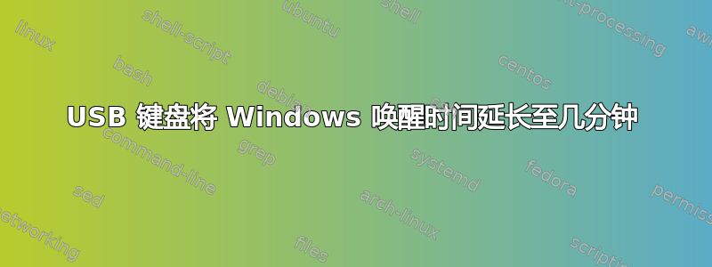 USB 键盘将 Windows 唤醒时间延长至几分钟