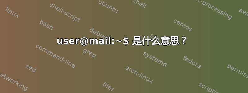 user@mail:~$ 是什么意思？