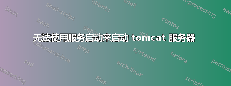 无法使用服务启动来启动 tomcat 服务器