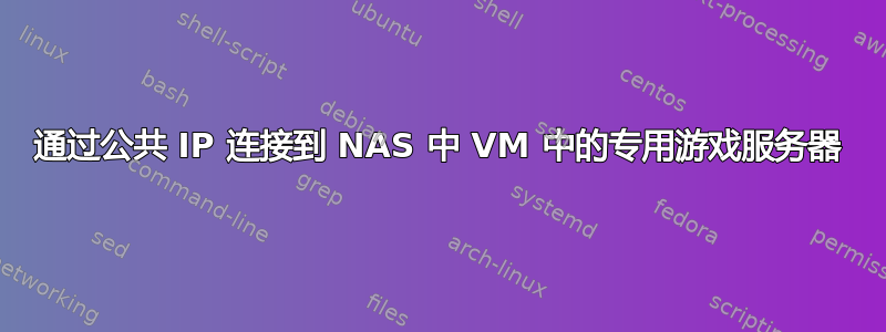 通过公共 IP 连接到 NAS 中 VM 中的专用游戏服务器