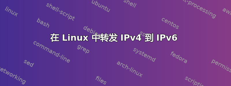 在 Linux 中转发 IPv4 到 IPv6