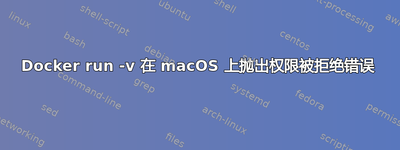 Docker run -v 在 macOS 上抛出权限被拒绝错误