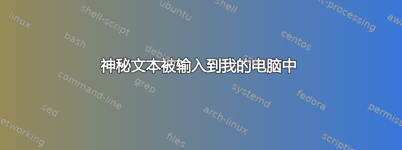 神秘文本被输入到我的电脑中