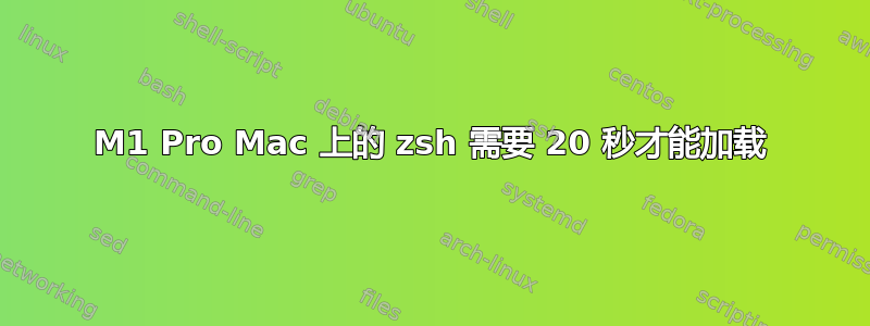 M1 Pro Mac 上的 zsh 需要 20 秒才能加载