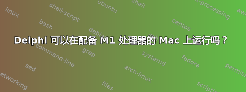 Delphi 可以在配备 M1 处理器的 Mac 上运行吗？